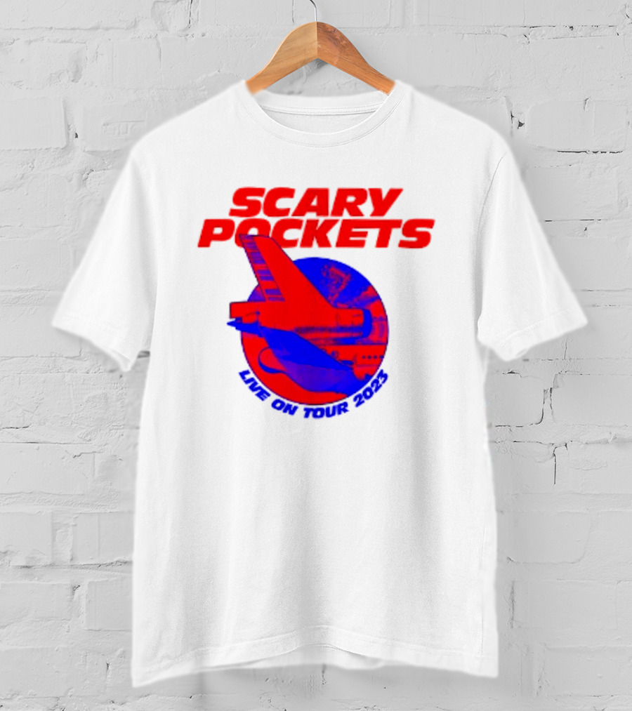 Scary Pockets Live On Tour 2023 Bold Red Airplane T-Shirt