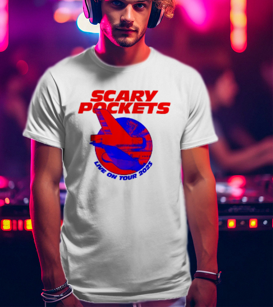 Scary Pockets Live On Tour 2023 Bold Red Airplane T-Shirt