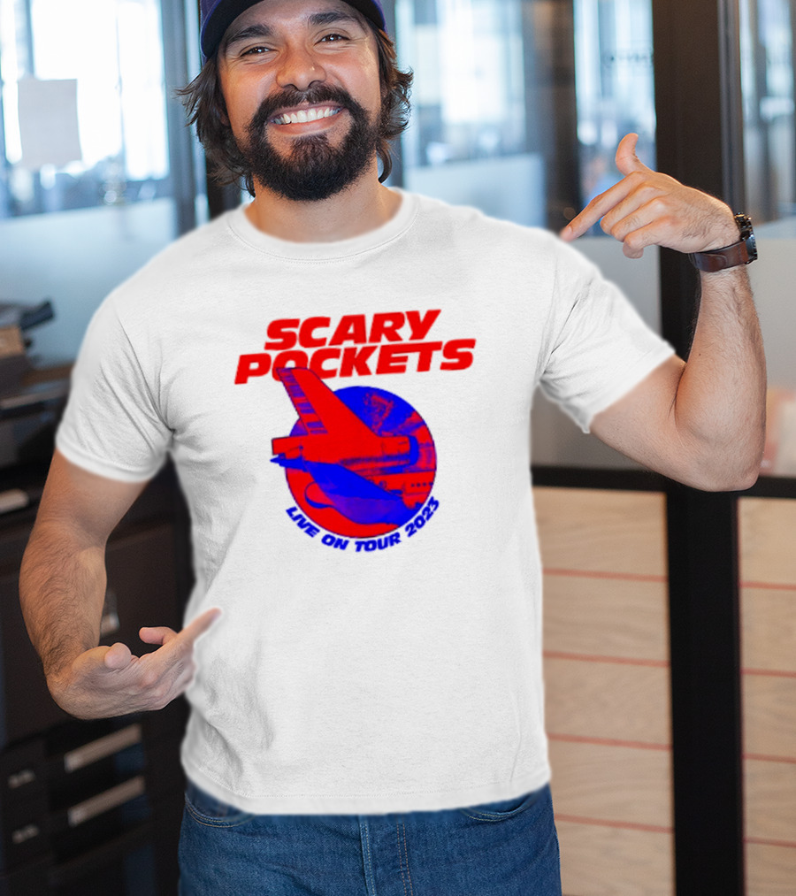 Scary Pockets Live On Tour 2023 Bold Red Airplane T-Shirt