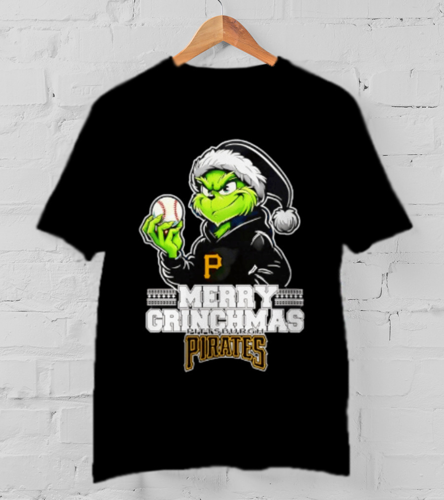 Merry Grinchmas Pittsburgh Pirates Baseball Christmas 2026 T-Shirt