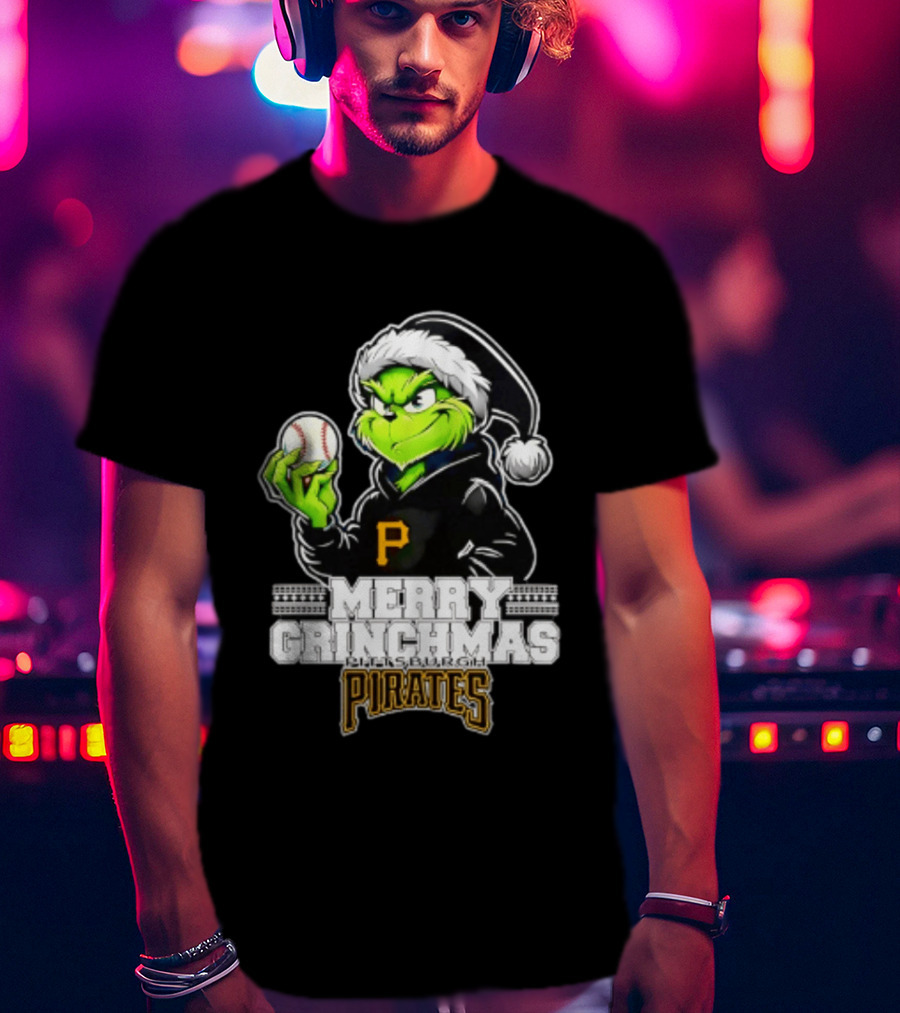 Merry Grinchmas Pittsburgh Pirates Baseball Christmas 2026 T-Shirt