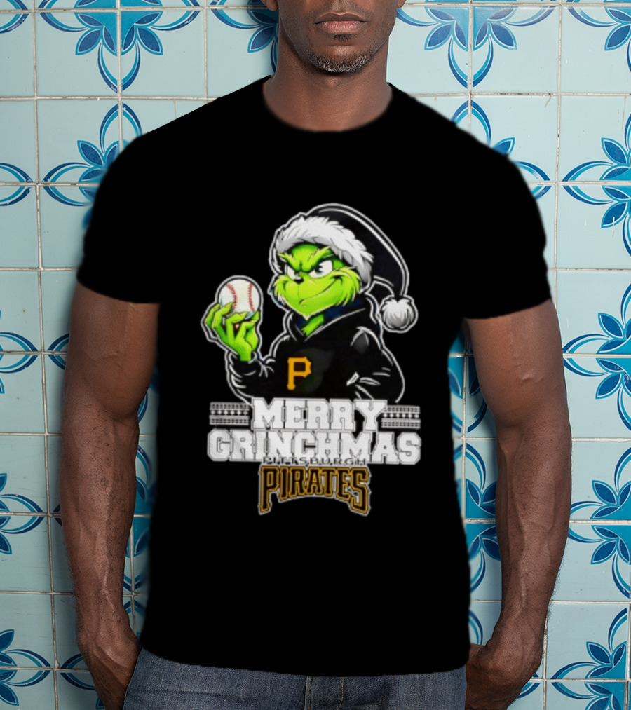 Merry Grinchmas Pittsburgh Pirates Baseball Christmas 2026 T-Shirt