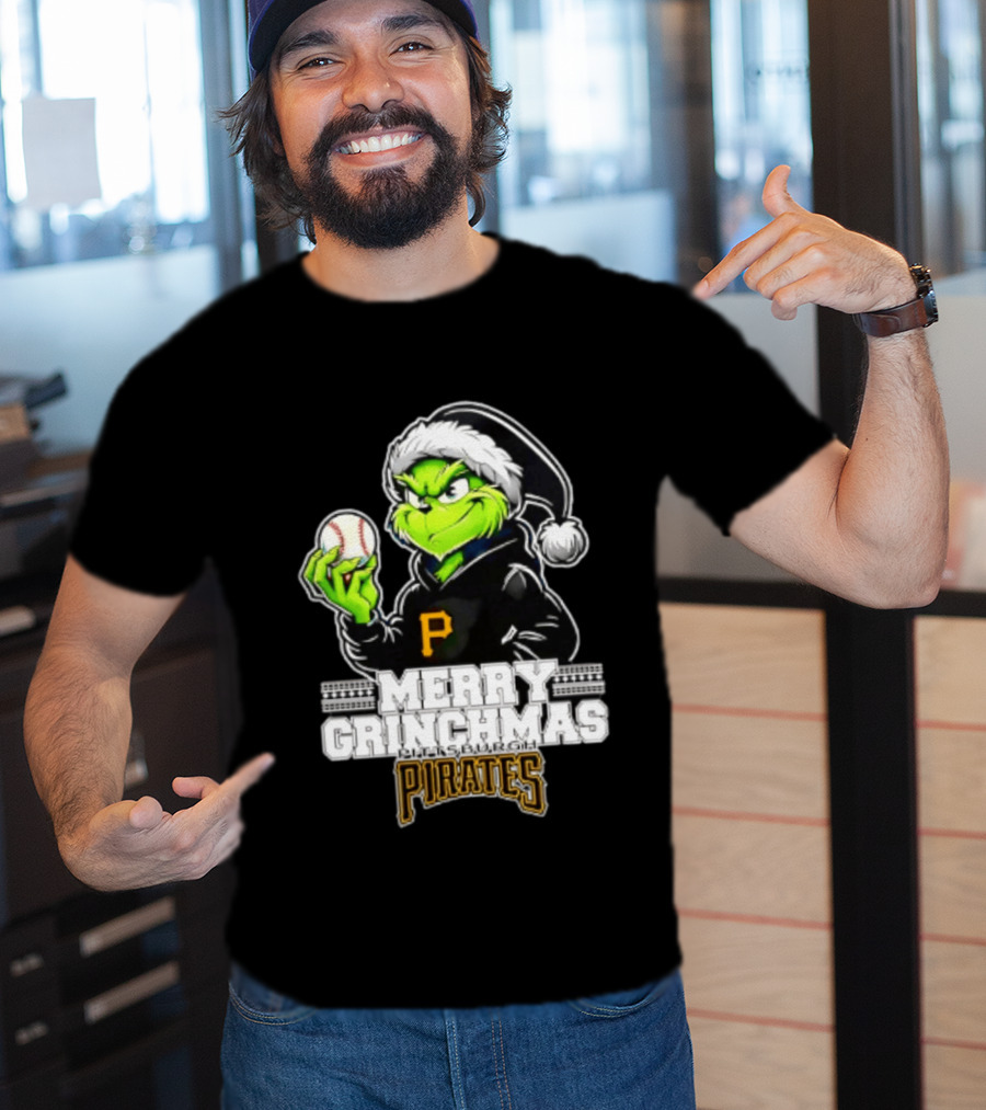 Merry Grinchmas Pittsburgh Pirates Baseball Christmas 2026 T-Shirt