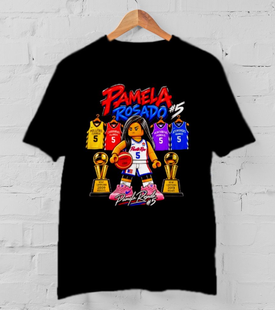 Pamela Rosado #5 Puerto Rico Champion Legacy Basketball Jerseys And Trophies T-Shirt