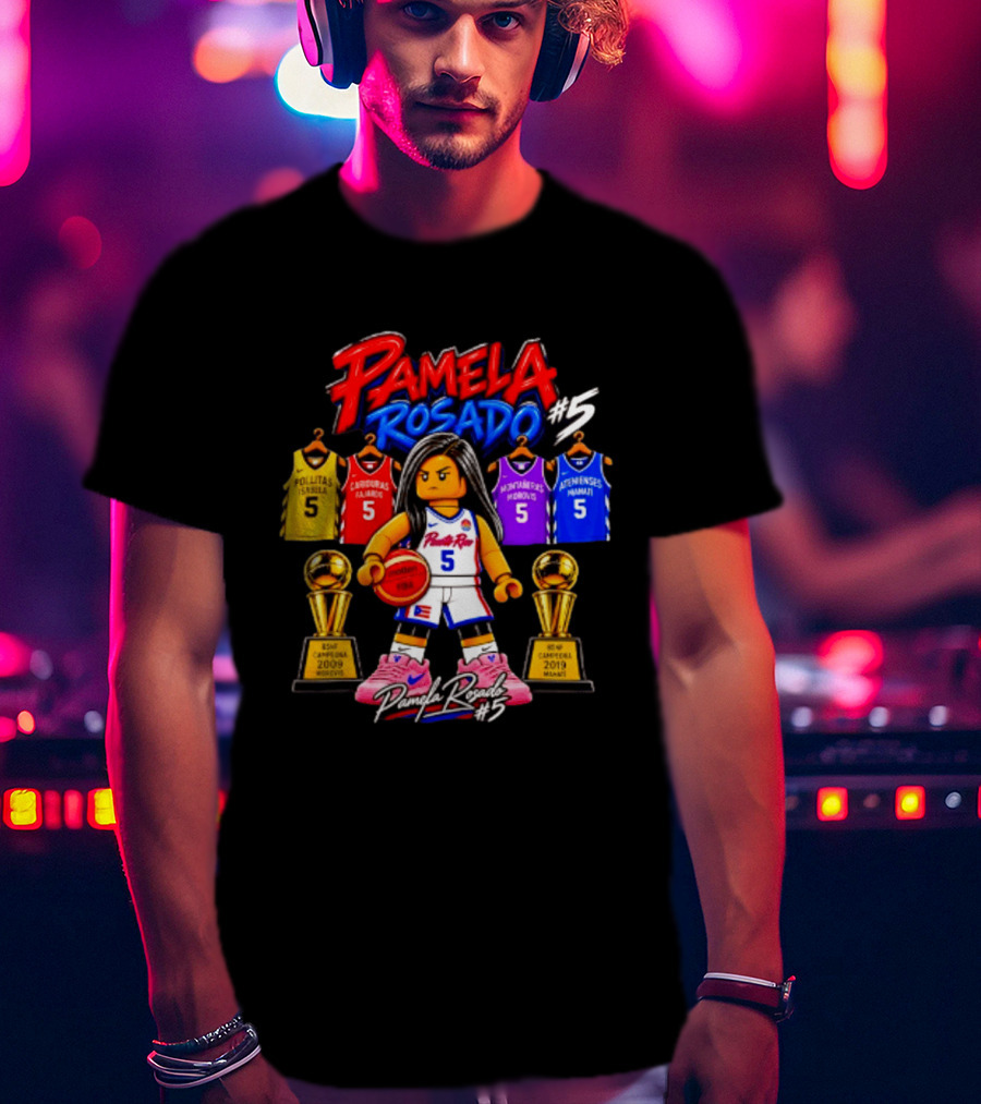 Pamela Rosado #5 Puerto Rico Champion Legacy Basketball Jerseys And Trophies T-Shirt