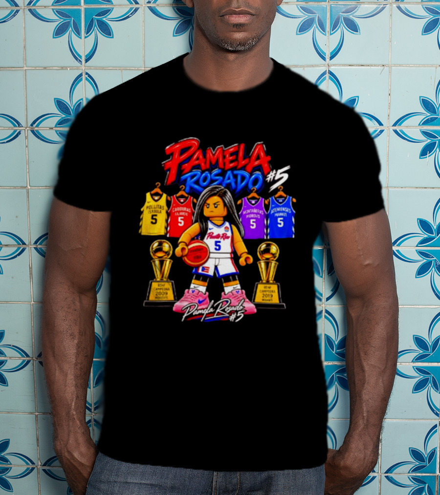 Pamela Rosado #5 Puerto Rico Champion Legacy Basketball Jerseys And Trophies T-Shirt
