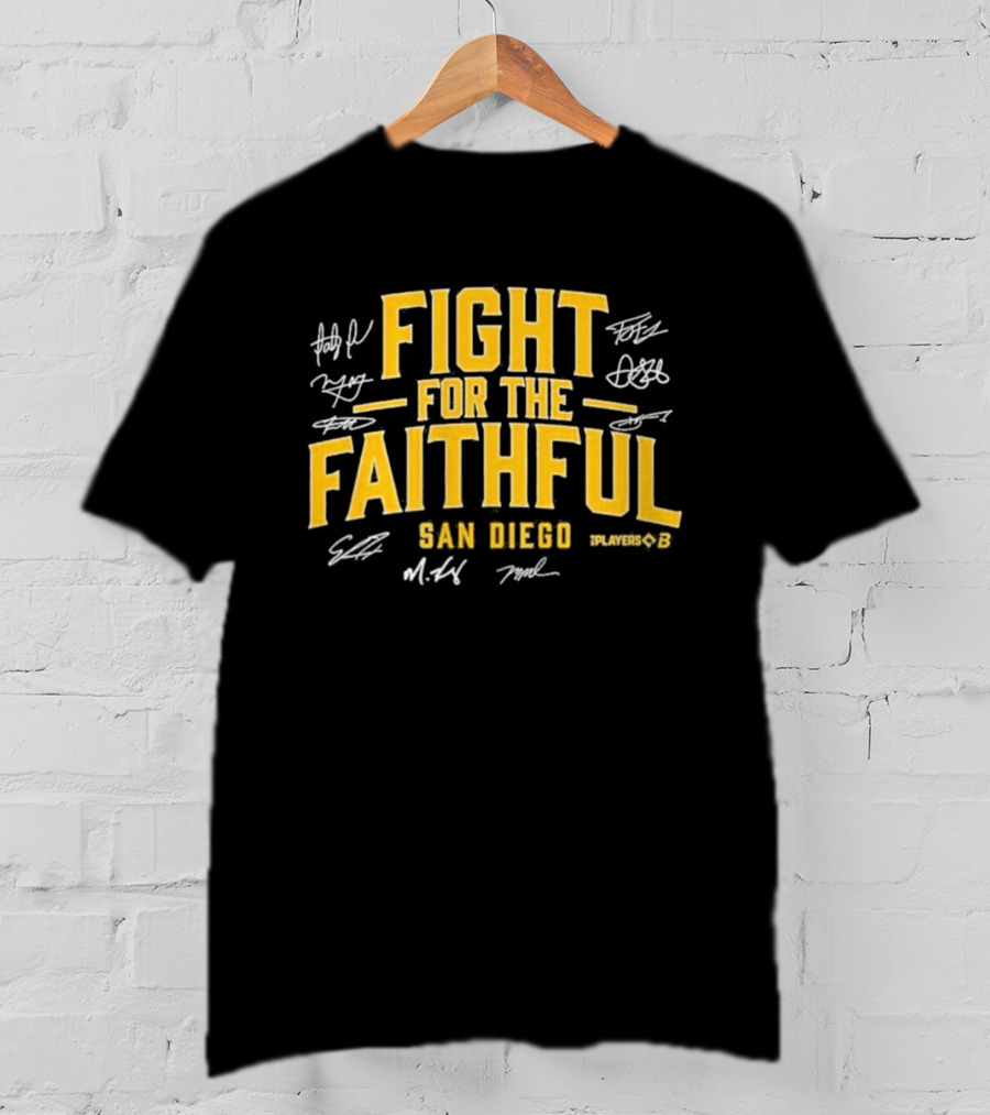 San Diego Fight For The Faithful Players B Signatures T-Shirt