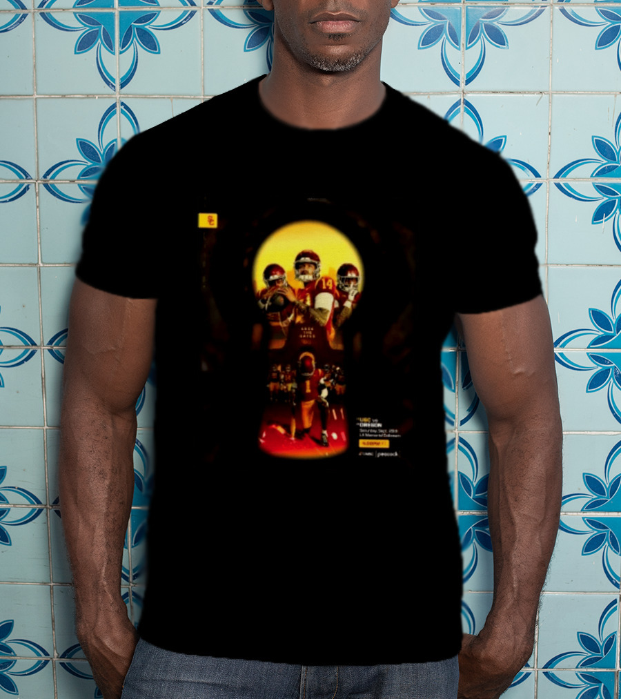 USC Trojans Vs Oregon Ducks Lock The Gates Football Game September 26 2026 L.A. Memorial Coliseum T-Shirt