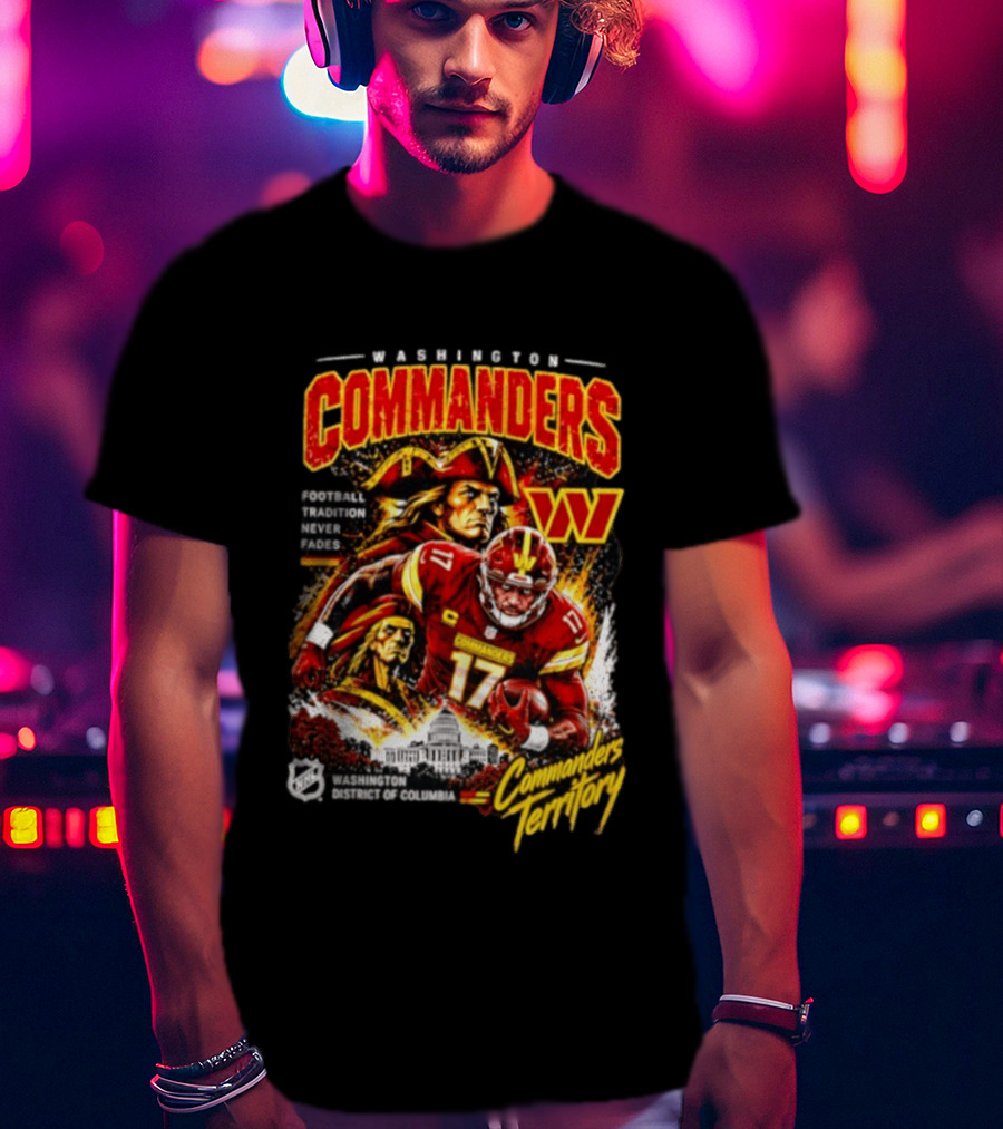 Washington Commanders Football Tradition Never Fades Commanders Territory Washington DC Skyline T-Shirt