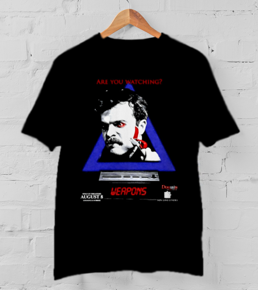 Are You Ing Weapons Triangle Face Art New Line Cinema T-Shirt