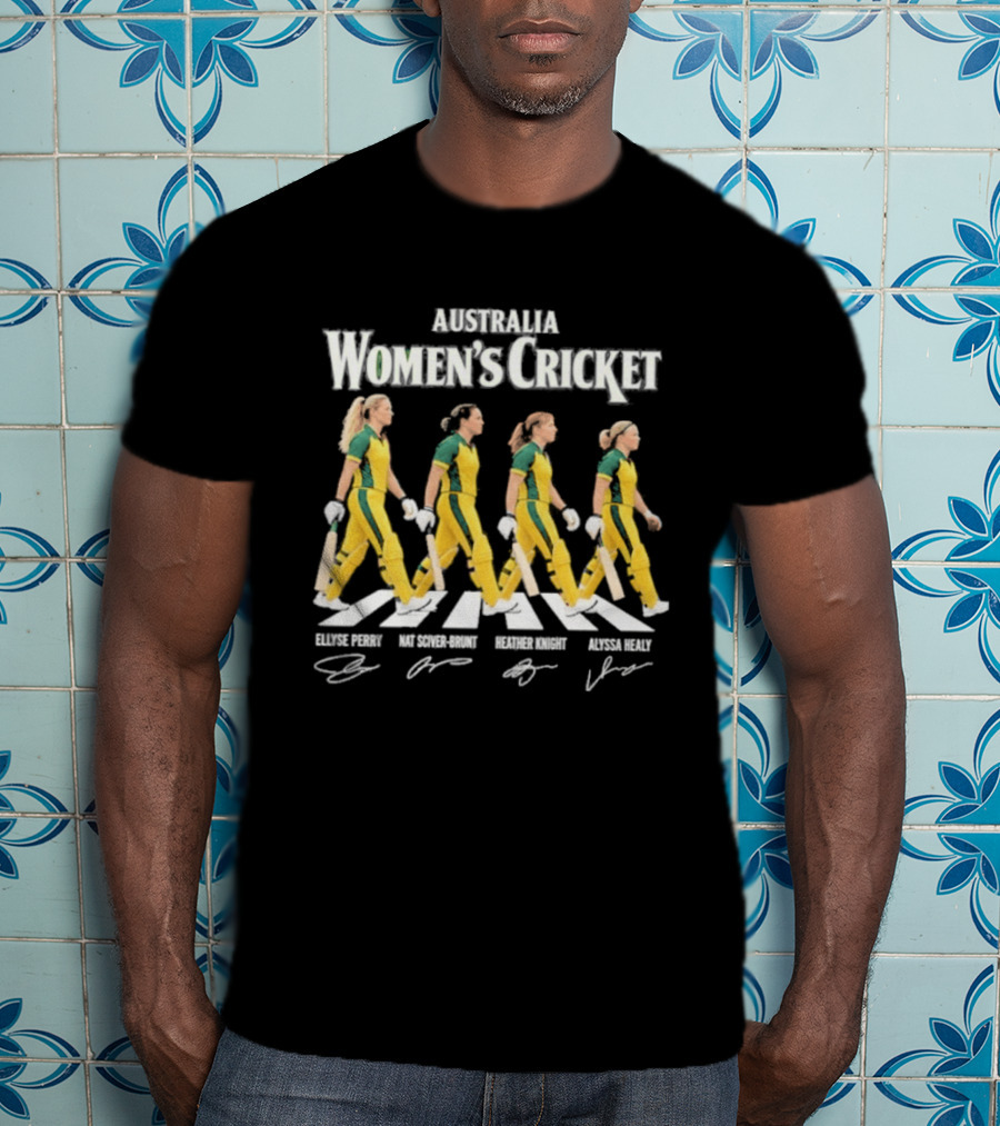 Australia Womens Cricket Abbey Road Ellyse Perry Nat Sciver Brunt Heather Knight Alyssa Healy T-Shirt