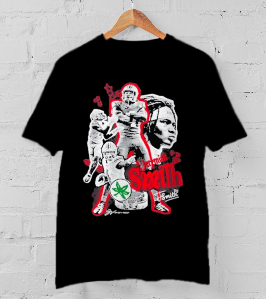 Jeremiah Smith Ohio State Buckeyes Football Collage T-Shirt