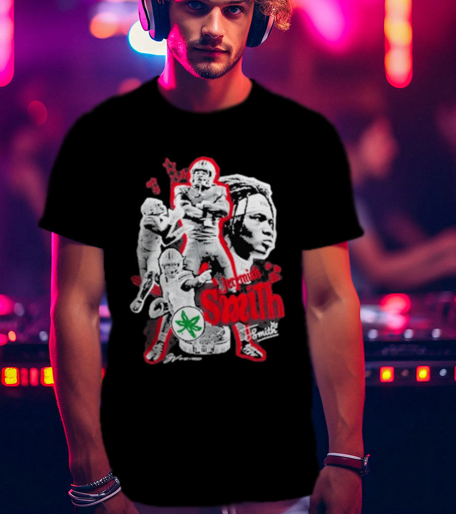 Jeremiah Smith Ohio State Buckeyes Football Collage T-Shirt