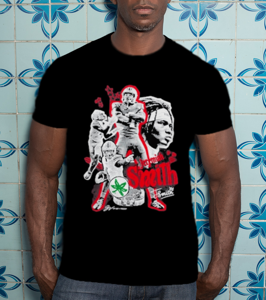 Jeremiah Smith Ohio State Buckeyes Football Collage T-Shirt