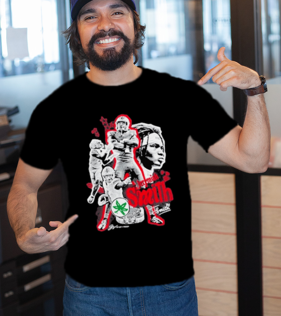 Jeremiah Smith Ohio State Buckeyes Football Collage T-Shirt