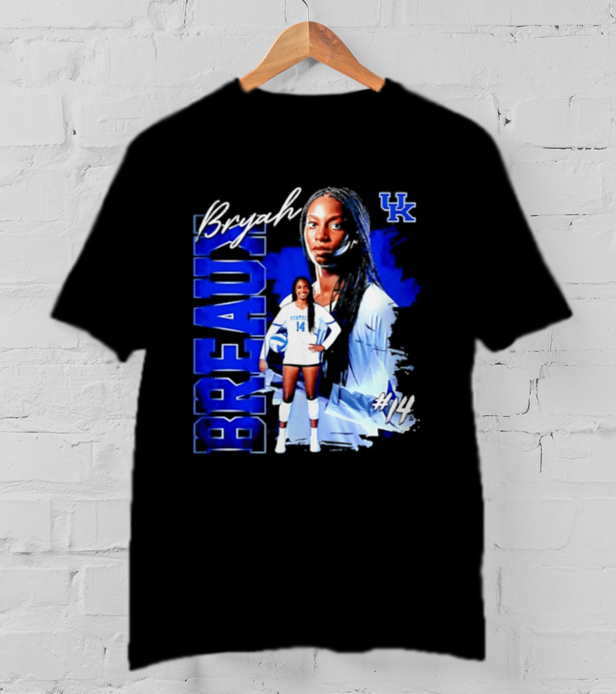 Bryah Breaux 14 Kentucky Wildcats Volleyball UK T-Shirt