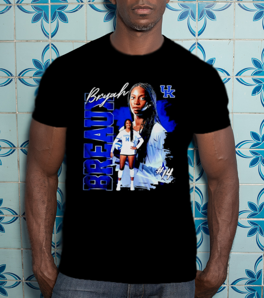 Bryah Breaux 14 Kentucky Wildcats Volleyball UK T-Shirt