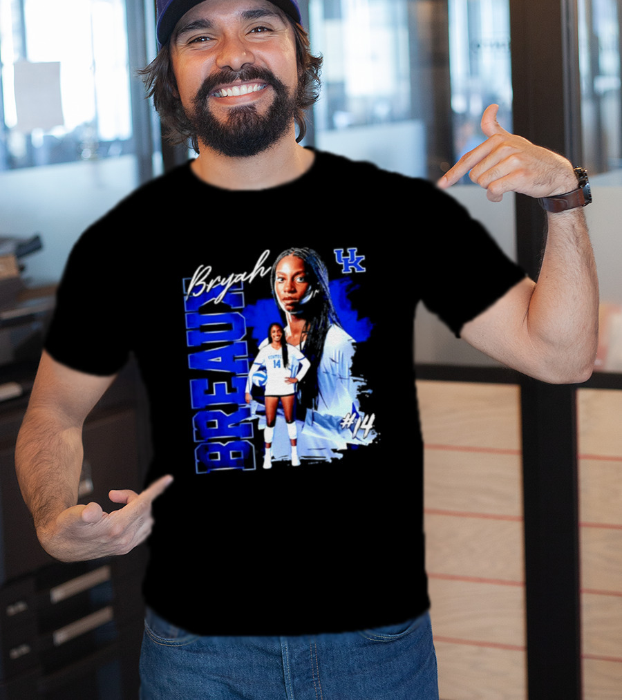 Bryah Breaux 14 Kentucky Wildcats Volleyball UK T-Shirt