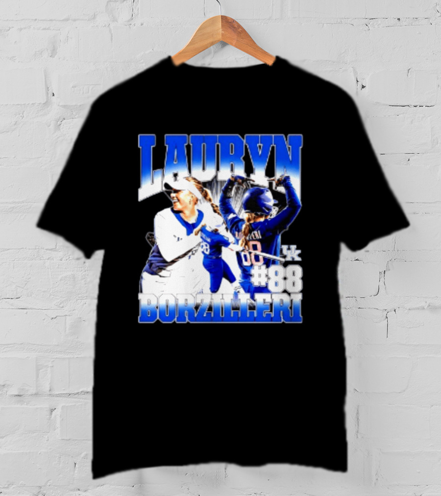 Kentucky Wildcats Lauryn Borzilleri 88 NCAA Softball Player T-Shirt