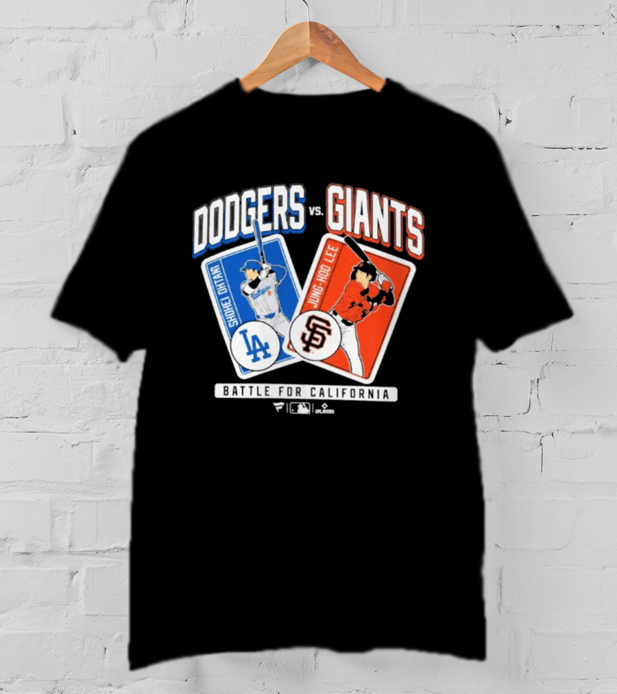 Los Angeles Dodgers Shohei Ohtani Vs San Francisco Giants Jung Hoo Lee Battle For California 2026 T-Shirt