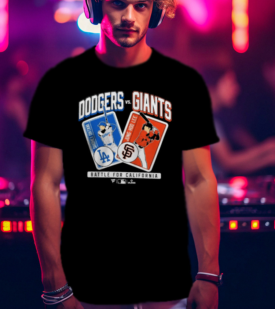 Los Angeles Dodgers Shohei Ohtani Vs San Francisco Giants Jung Hoo Lee Battle For California 2026 T-Shirt