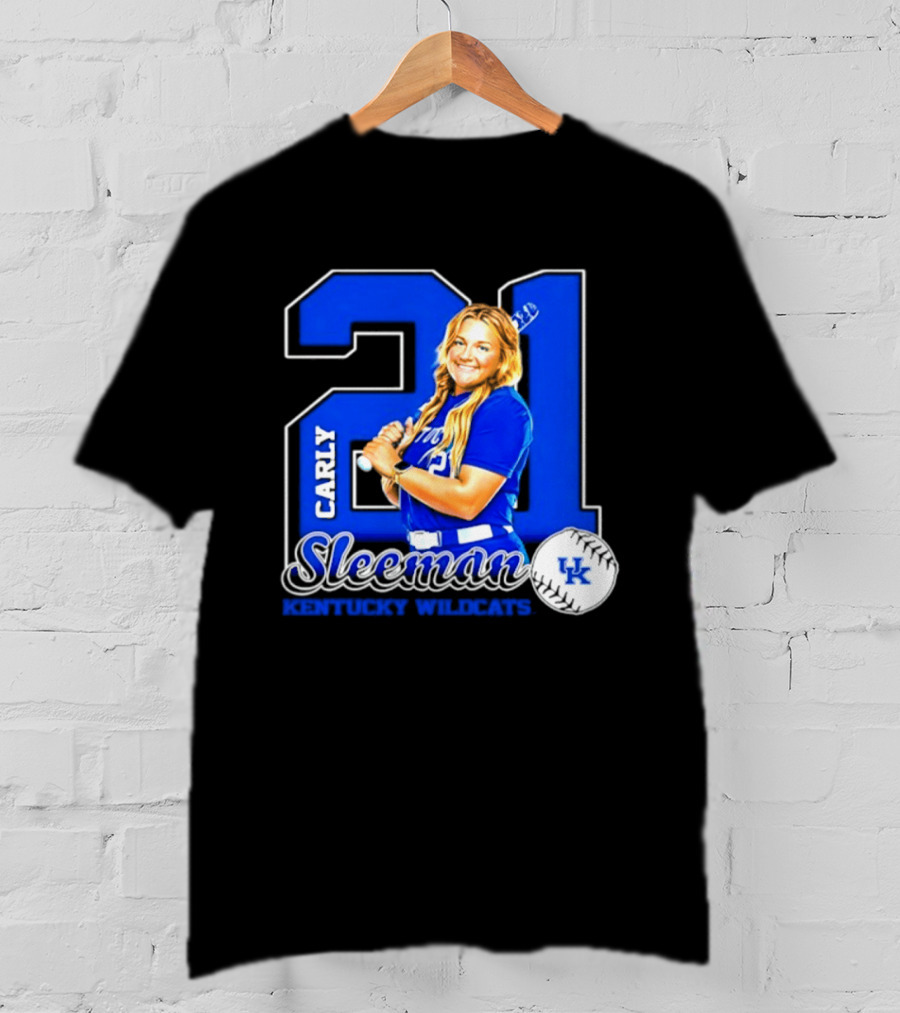 Carly Sleeman 21 Kentucky Wildcats NCAA Softball UK T-Shirt