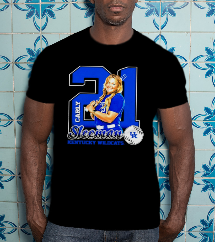 Carly Sleeman 21 Kentucky Wildcats NCAA Softball UK T-Shirt
