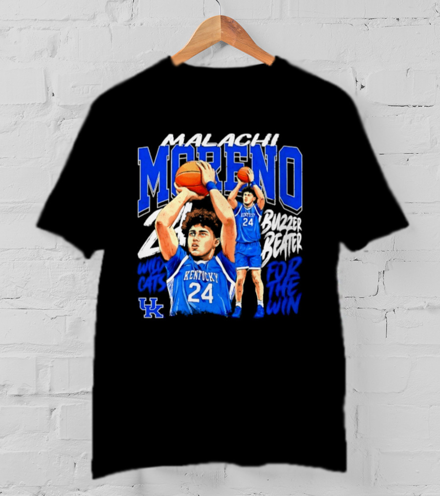 Malachi Moreno Kentucky Wildcats 24 Buzzer Beater For The Win T-Shirt