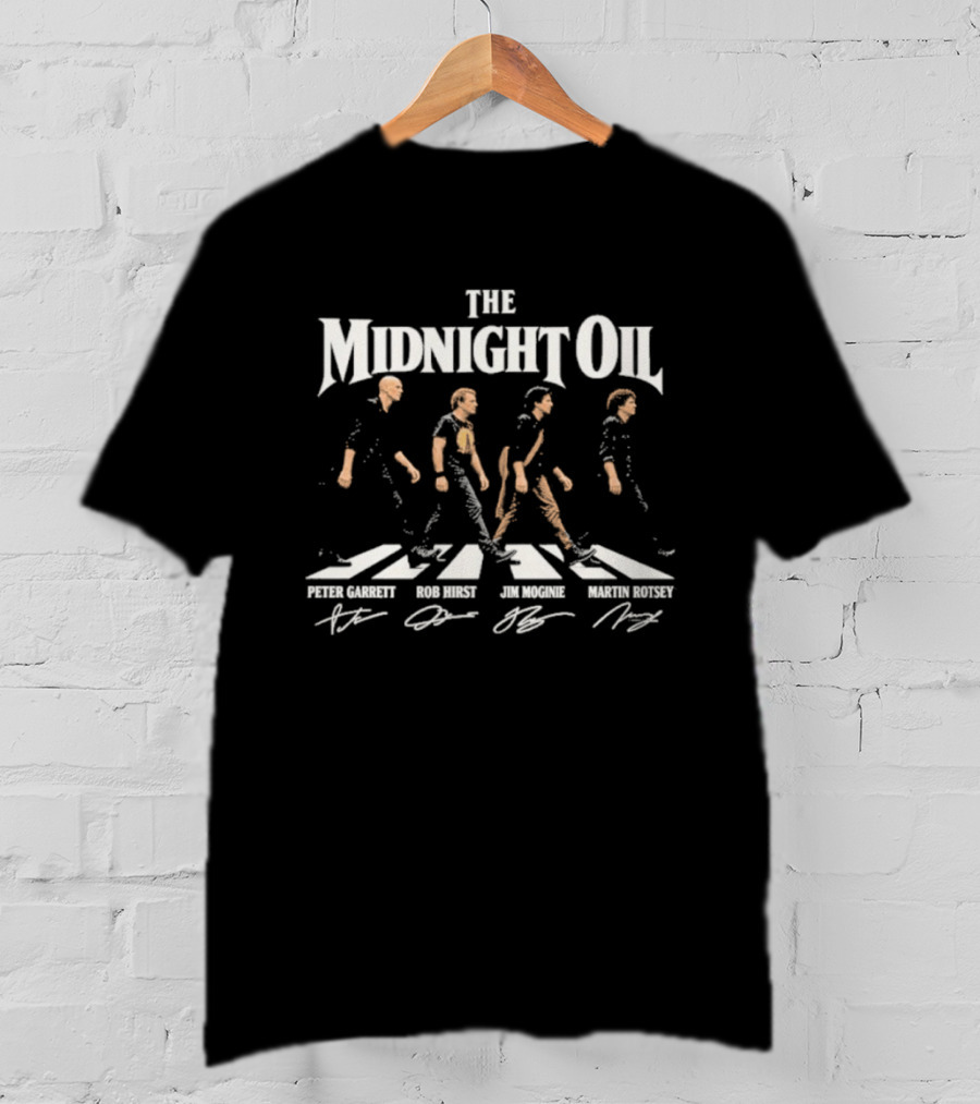 The Midnight Oil Abbey Road Peter Garrett Rob Hirst Jim Moginie Martin Rotsey T-Shirt
