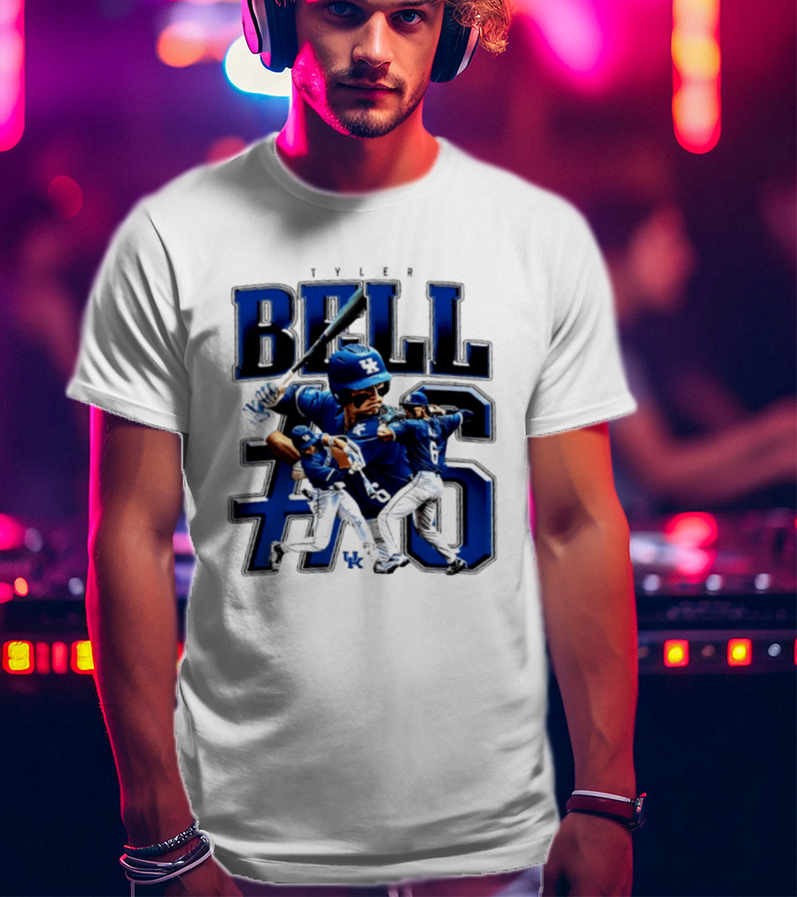 Tyler Bell 6 Kentucky Wildcats NCAA Baseball Player T-Shirt