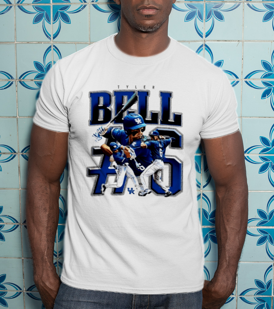 Tyler Bell 6 Kentucky Wildcats NCAA Baseball Player T-Shirt