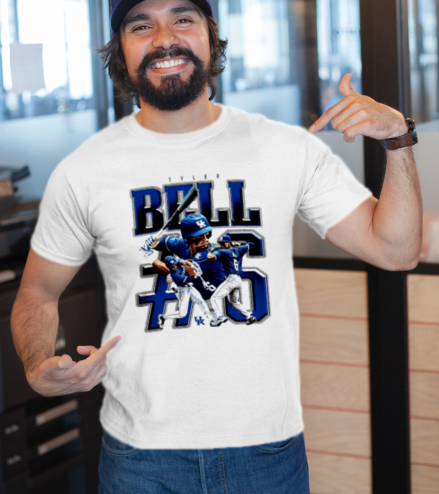 Tyler Bell 6 Kentucky Wildcats NCAA Baseball Player T-Shirt