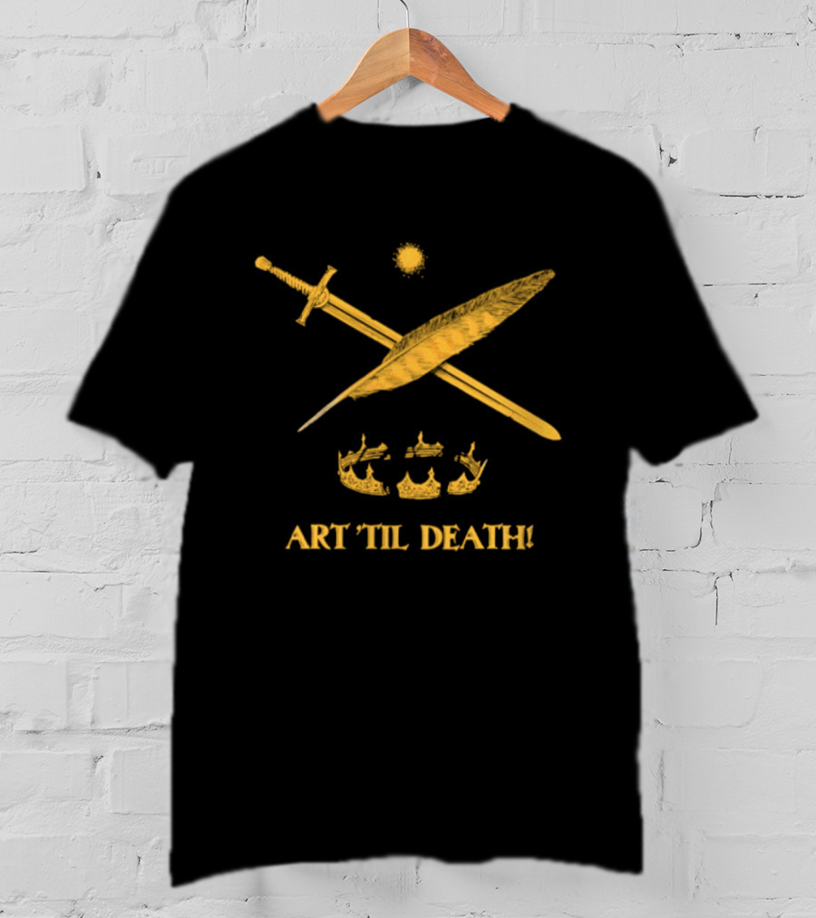 Quill Sword Broken Crown Art Til Death T-Shirt