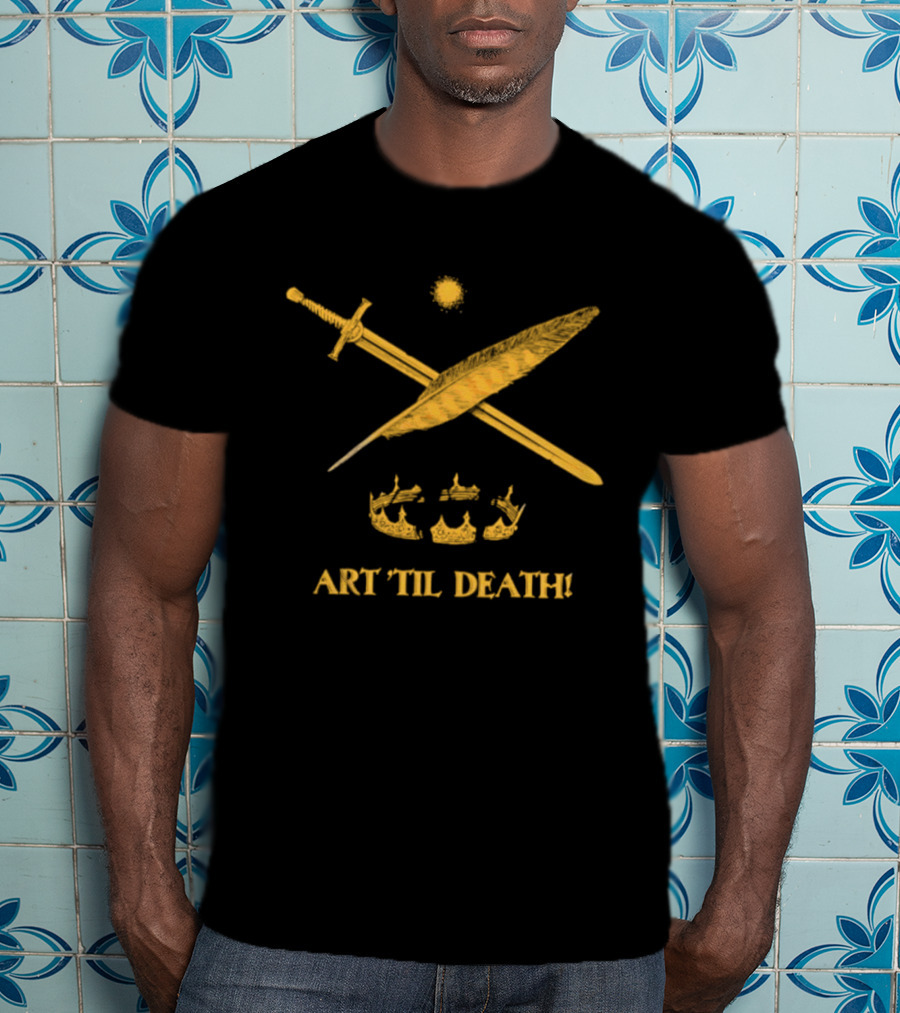 Quill Sword Broken Crown Art Til Death T-Shirt