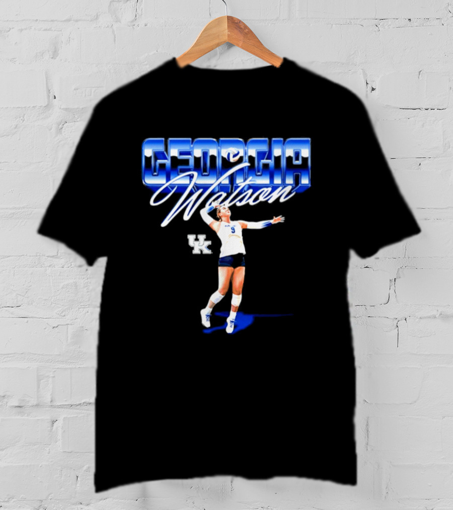 Georgia Watson 9 Kentucky Wildcats NCAA Women's Volleyball Player T-Shirt