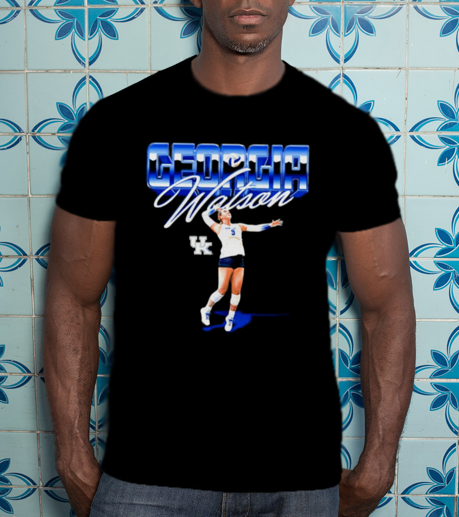 Georgia Watson 9 Kentucky Wildcats NCAA Women's Volleyball Player T-Shirt