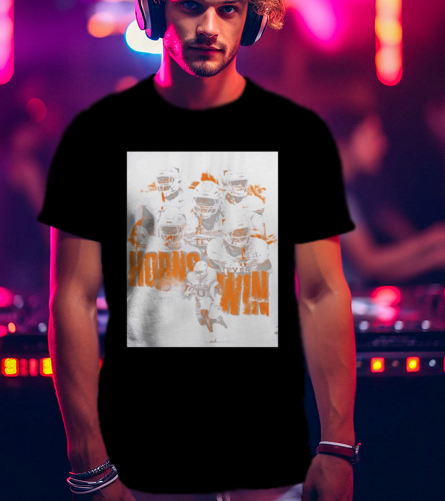 Texas Football Horns Win Burnt Orange 2026 T-Shirt