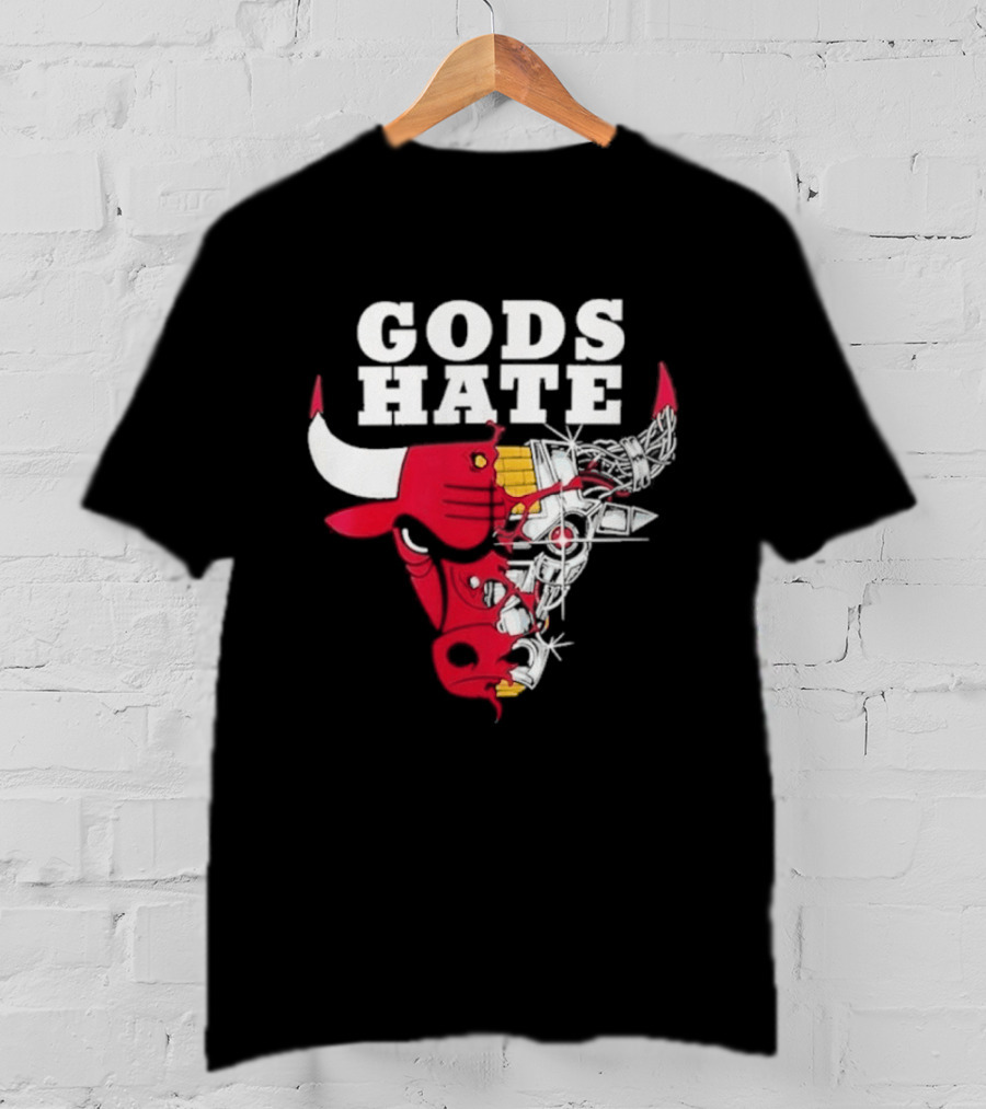 Gods Hate Bulls Collaboration Red Bull Skull T-Shirt