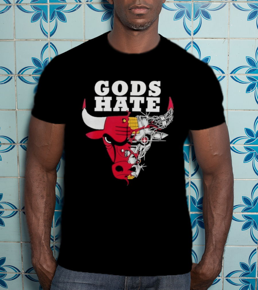 Gods Hate Bulls Collaboration Red Bull Skull T-Shirt