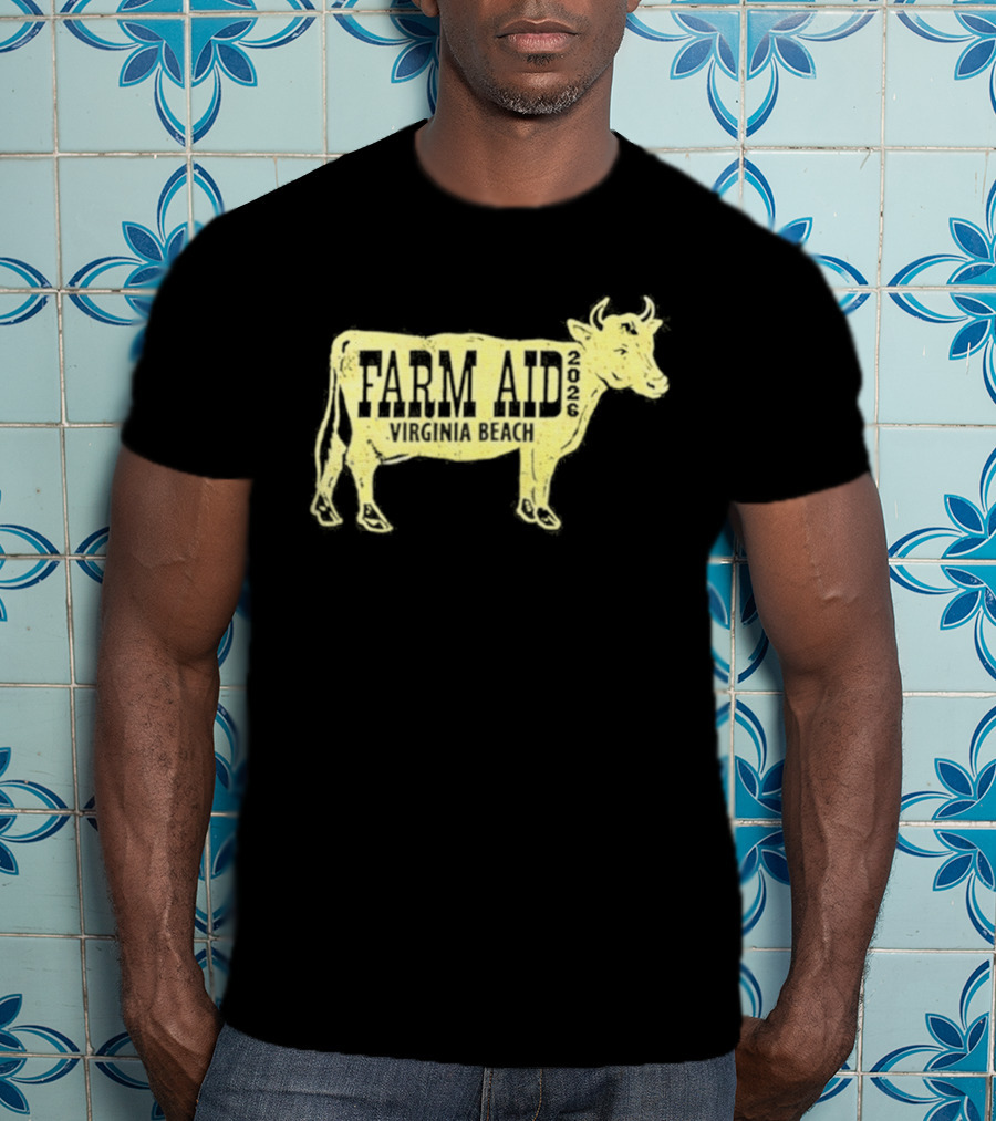 Virginia Beach Farm Aid 2026 September 26 Cow T-Shirt