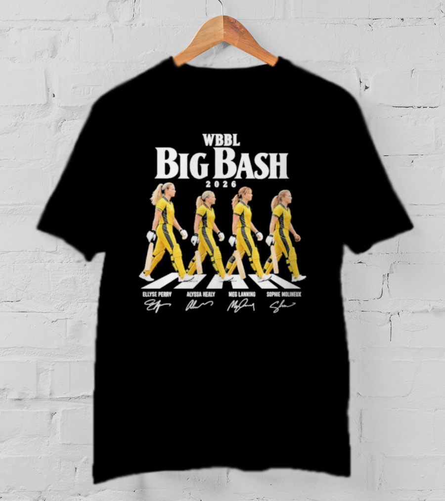 WBBL Big Bash 2026 Abbey Road Ellyse Perry Alyssa Healy Meg Lanning Sophie Molineux T-Shirt