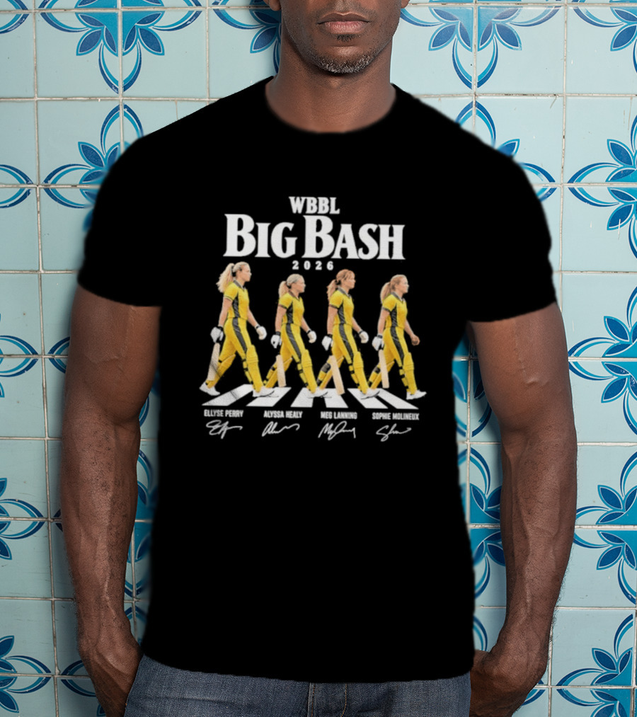 WBBL Big Bash 2026 Abbey Road Ellyse Perry Alyssa Healy Meg Lanning Sophie Molineux T-Shirt