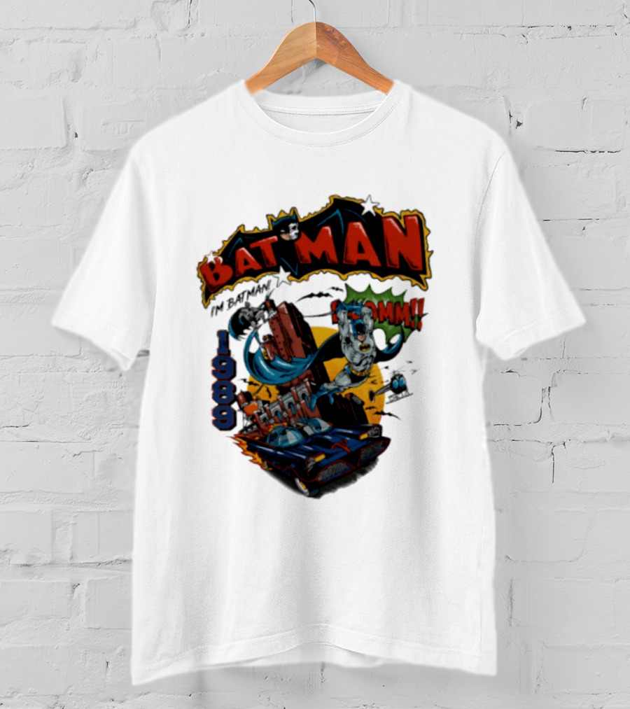 Batman 1989 I'm Batman DC Comics Batmobile T-Shirt