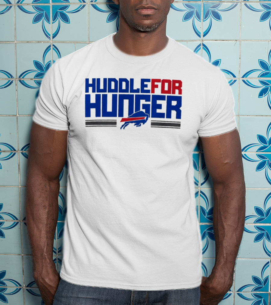 Buffalo Bills Huddle For Hunger Initiative With Joe Brady T-Shirt