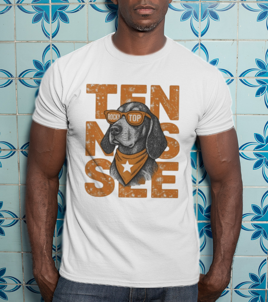 Comfort Colors Rocky Top Tennessee Dog Sunglasses Football T-Shirt