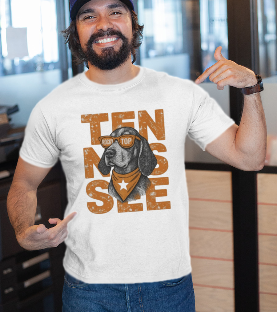 Comfort Colors Rocky Top Tennessee Dog Sunglasses Football T-Shirt