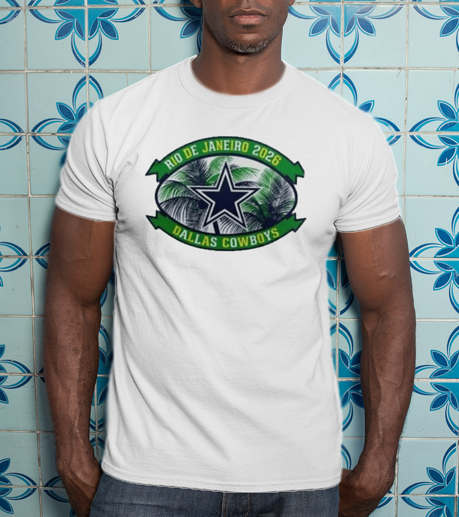 Rio De Janeiro 2026 Dallas Cowboys Palm Trees Star T-Shirt