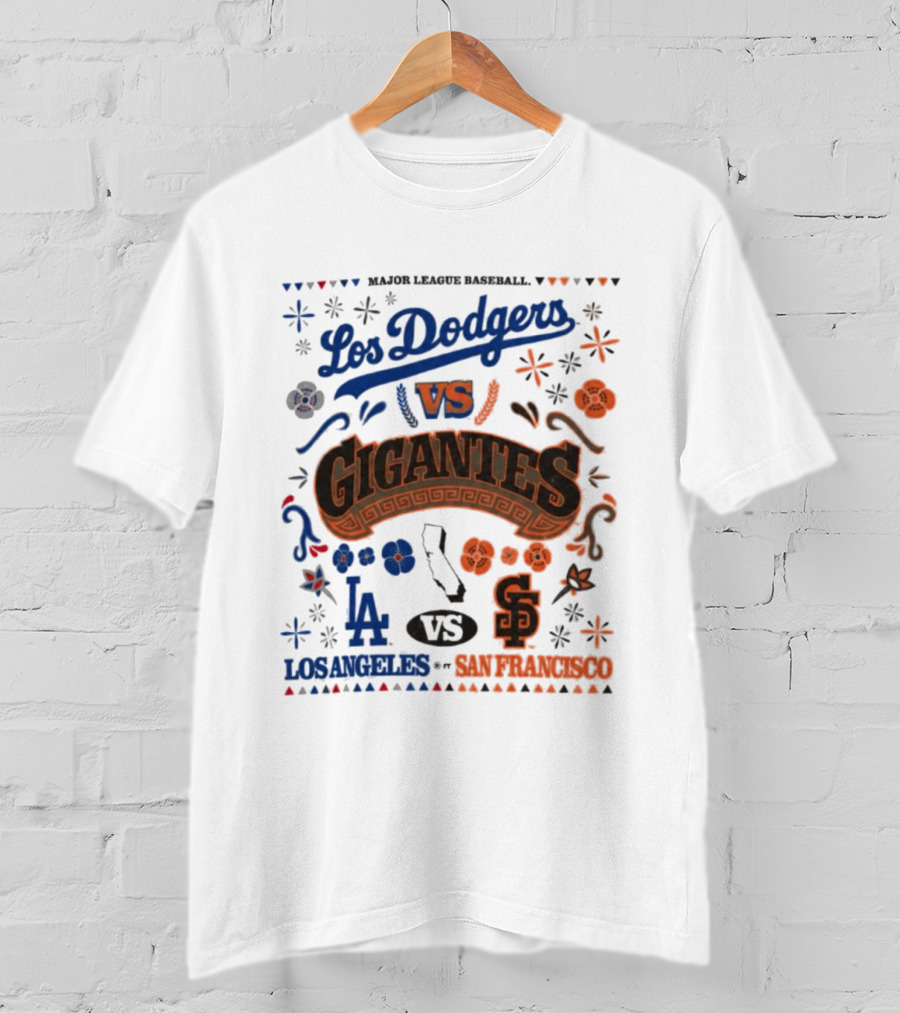 Major League Baseball Los Dodgers VS Gigantes Los Angeles San Francisco Matchup T-Shirt