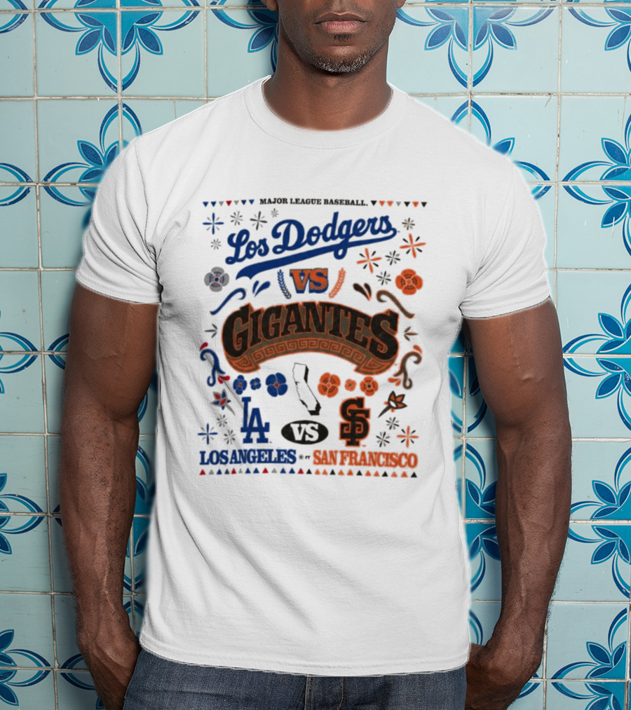 Major League Baseball Los Dodgers VS Gigantes Los Angeles San Francisco Matchup T-Shirt