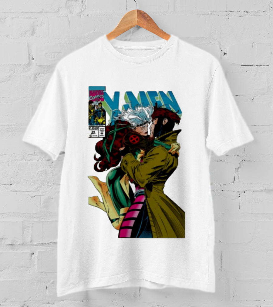 Marvel Comics X Men Gambit And Rogue Kiss Cover Comfort Colors Adult T-Shirt